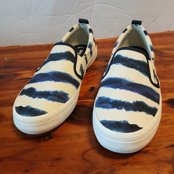 Sperry Crest Twin Gore Tie Dye Stripe Slip On Shoes Women's Size 7.5 M - Picture 11 of 12